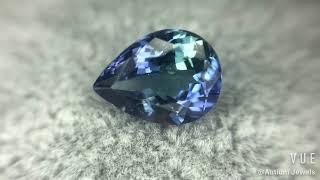 UNHEATED TANZANITE PEAR 3 28CT G093 Rare Gemstones, Pleochorism