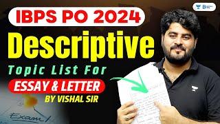 Descriptive Topic list | Essay & Letter | IBPS PO & SBI PO 2024