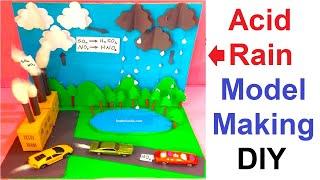 acid rain model for exhibition 3d | science project DIY | science model | howtofunda | simple easy