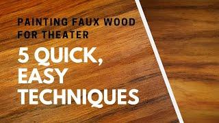 Painting Faux Wood for Theater - Scenic Art