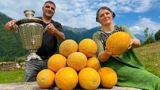 Cooking Fresh Melon Jam for Tea! Hermits Life in the Mountains