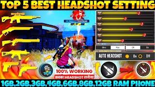 Free Fire Auto Headshot Trick 2024 Sensitivity | 2gb, 4gb, 6gb Ram Headshot Sensitivity Setting FF