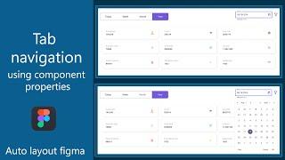 Tab navigation component in Figma | auto layout and component properties