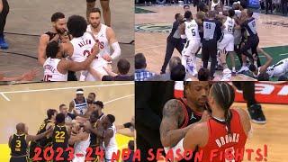 NBA BEST Fights, MOST Heated Moments, Ejections of 2023-24 Season!