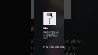 DGI OSMO Mobile #dgi 6 Follow mode #osmomobile #gimbal #shorts