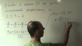 Divisão em partes inversamente proporcionais