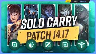 The NEW BEST SOLO CARRY CHAMPIONS on PATCH 14.17 - League of Legends