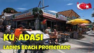 Kuşadası Ladies Beach Promenade 4K Walking Tour - Kusadasi Turkey