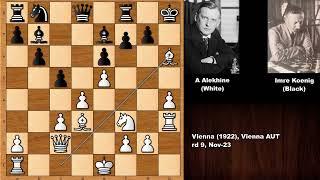 Brutal Attack: Alexander Alekhine vs Imre Koenig - Vienna (1922)