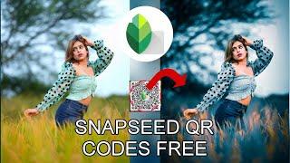 snapseed cyan blue tone qr code presets free download 2025 ai photo editing