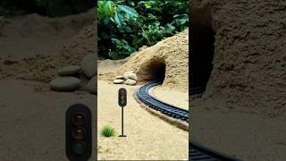 Train Entering Dangerous Tunnel Made of Sand | Realistic Diorama Railway Scene