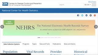 National Center for Health Statistics - Instructional Tutorial