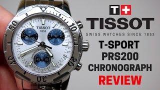 (4K) TISSOT T-SPORT PRS200 CHRONOGRAPH MEN'S WATCH REVIEW MODEL: T17.1.486.34