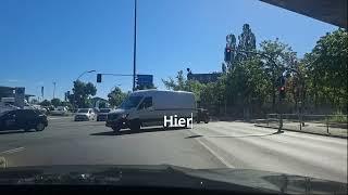 Auffahren auf die Autobahn Berlin Tempelhof