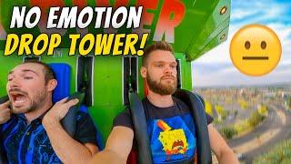 No Emotion Challenge on INTENSE Drop Tower at Castles N Coasters