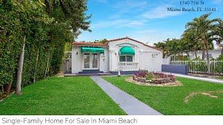 Miami Beach Home For Sale - 1740 71st St, Miami Beach, FL