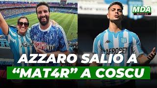 AZZARO DURÍSIMO con COSCU: lo trató de "HINCHA TRUCHO" y afirmó que "LE GANA" en el STREAM