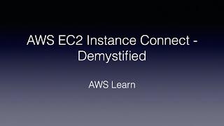 How AWS EC2 instance connect actually works ?