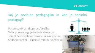 Socialna pedagogika na UP PEF - predstavitev študijskega programa 2. stopnje, 2023