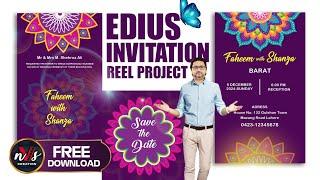 Wedding Invitation Edius Project Free Download | Edius Reel Project | Free Edius Project 2024 Nvs 35