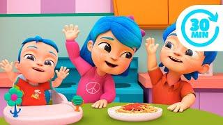 Con el Agua y Muchos Fideos y Más Canciones Infantiles de La Familia Blu | El Reino Infantil