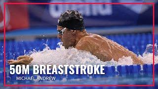 Michael Andrew Breaks American Record | 50 Breast A Final | Phillips 66 International Team Trials