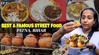 Best & Famous Street Food of Patna for 24 Hours | Champaran Meat, Sweets, Veg Thali & more | Ep 2