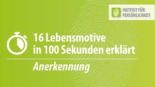 Die 16 Lebensmotive in 100 Sekunden - Motiv Anerkennung