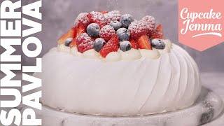 Crunchy, Mallowy Summer Fruit Pavlova Recipe - The King of Summer Desserts | Cupcake Jemma