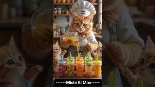 Mama Cat’s Homemade Ice Lollies! Fun & Refreshing Treats #CuteCats #CatChef #shorts