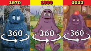 360 VR Grimace Shake Commercial | 1970 Vs 1990 Vs 2023 | Side by Side Comparison