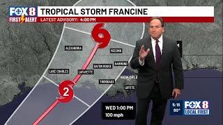 Francine expected to reach Cat. 2 strength before landfall