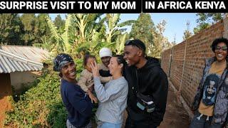 Surprising my mom in Africa with my three year old daughter after a very long time.