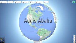 Where on the map is the capital of Ethiopia - Addis Ababa