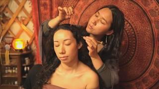 [ASMR] Scalp Check with Gemstone sticks, Head, Shoulders & Neck Massage with Sister (Real Person)