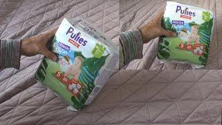 Pufies Pants Fashion and Nature Νο. 5 Diapers 20 pcs Unboxing and Test