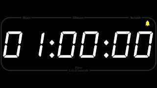 1 Hour - TIMER & ALARM - 1080p - COUNTDOWN