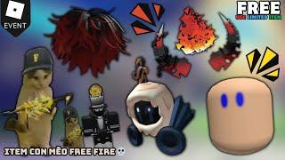 Cách lấy item con mèo free fire + Sừng lửa + Face mắt phát sáng + các items Free UGC Limited Roblox