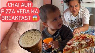 CHAI AUR PIZZA VEDA KA BREAKFAST || MERE NEW NAIL EXTENSIONS || ROHINIDILAIK