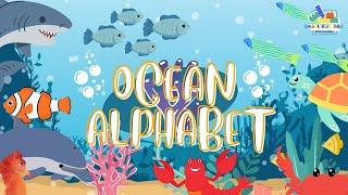 OCEAN ALPHABET FOR KIDS | SHARK DOLPHIN TURTLE OCTOPUS | ALPHABET ANIMAL ABC 123