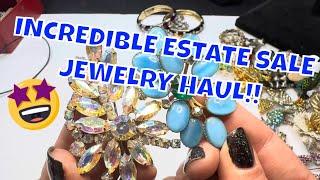 Don't Miss This Estate Sale Vintage Jewelry Haul!  I Found Schiaparelli, Weiss, Juliana and MORE!