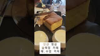 양산 핫플 블랙업커피 감동의 맛, 해수염커피