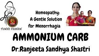 Homoeopathic solution to Menorrhagia ; a psycho -somatic case study - Dr. RANJEETA SHASTRI