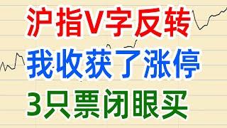 A股收评0227，沪指V字反转，我收获了涨停，3只票闭眼买