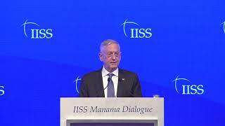 James Mattis at the IISS Manama Dialogue 2018