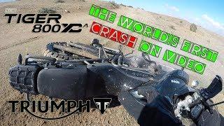 2018 Triumph Tiger 800 XCa: the WORLD's FIRST CRASH on video!