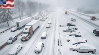 Lake effect snowstorm affects Buffalo, New York! Snow depth reached 4 feet!