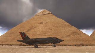 F-35B over the Pyramids in the new Microsoft Flight Simulator 2024