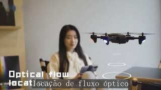 Jolypops Drone S186 com 4K lente quadriculada dobrável triangular para evitar obstáculos