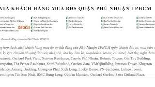 Data bất động sản quận Phú Nhuận TPHCM - Data5s